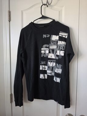 Vans Men's Black Logo Graphic Sweater Sz Small